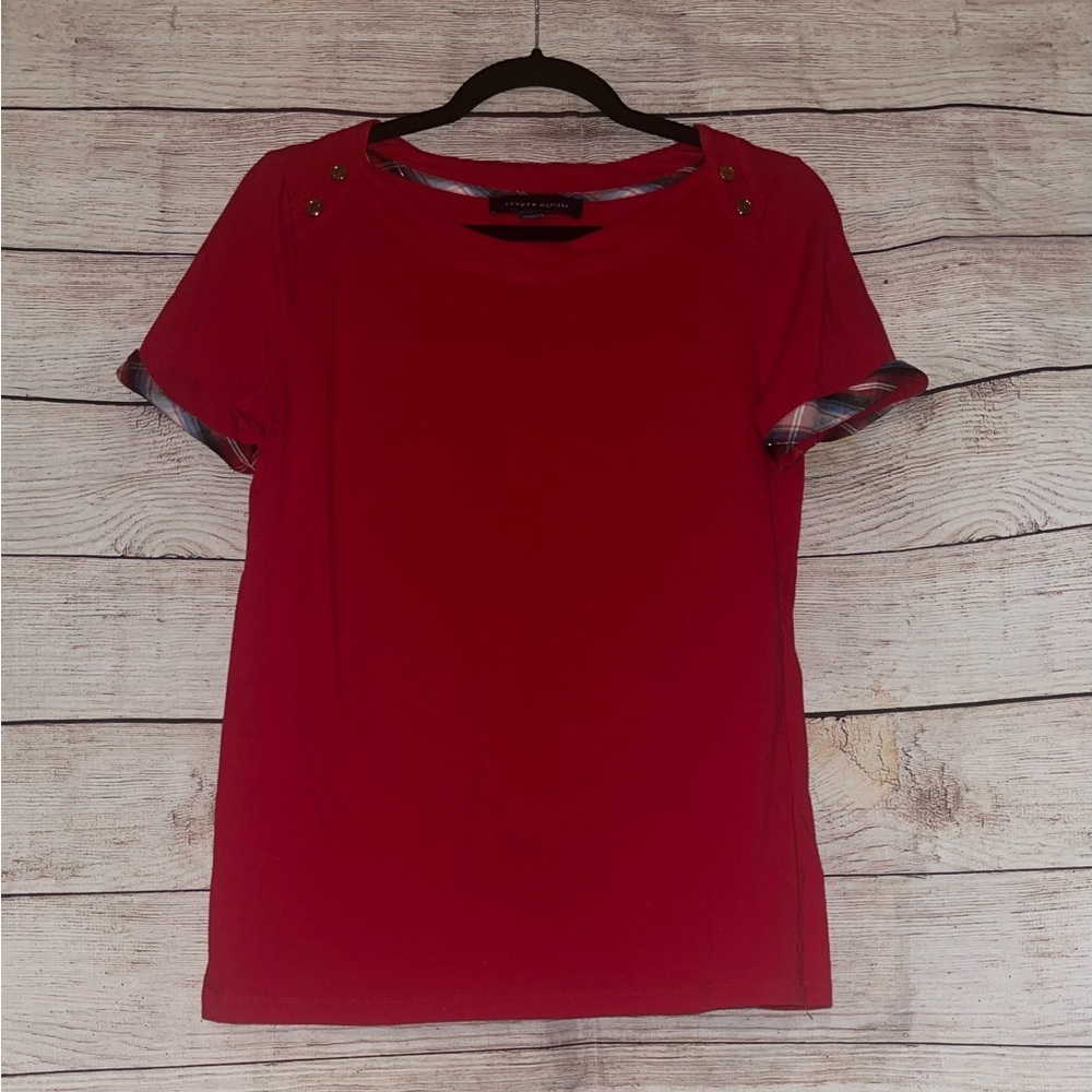 Tommy Hilfiger Red Short Sleeve Tee